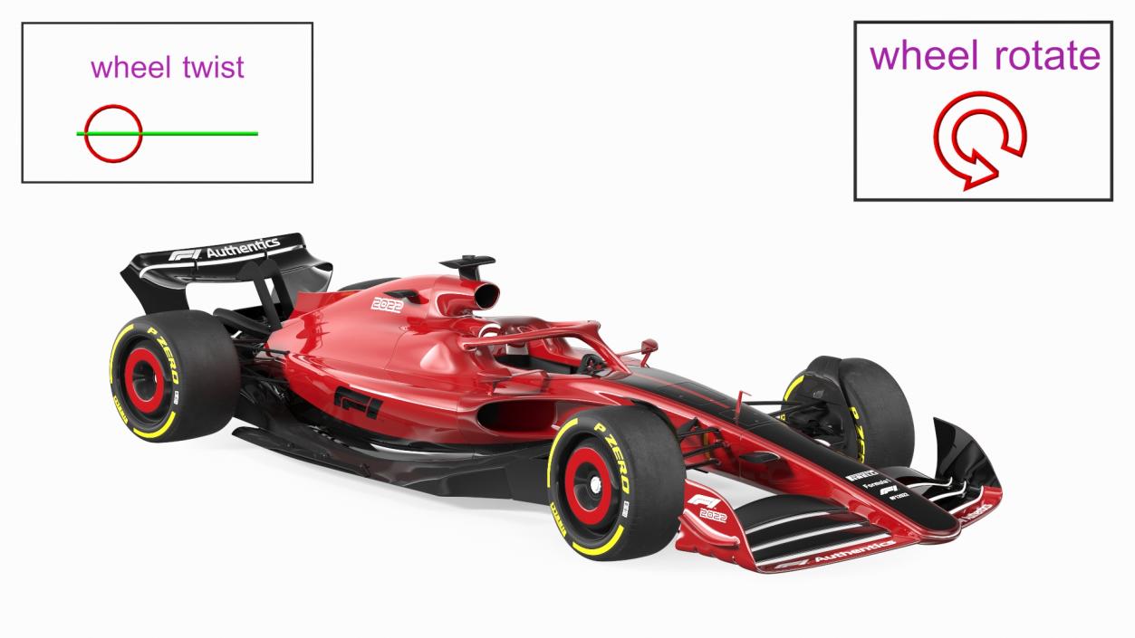 Formula 1 2022 Red Livery Rigged 3D