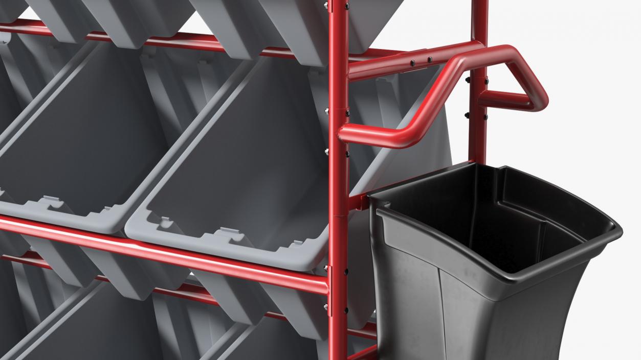 Tote Picking Cart Storage Bracket Rubbermaid 3D model