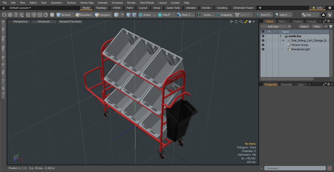 Tote Picking Cart Storage Bracket Rubbermaid 3D model