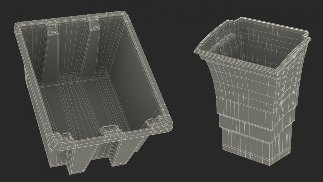 Tote Picking Cart Storage Bracket Rubbermaid 3D model