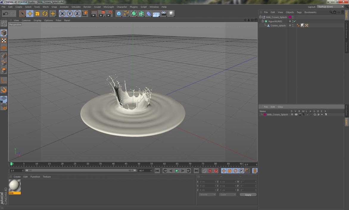 Milk Crown Splash 3D