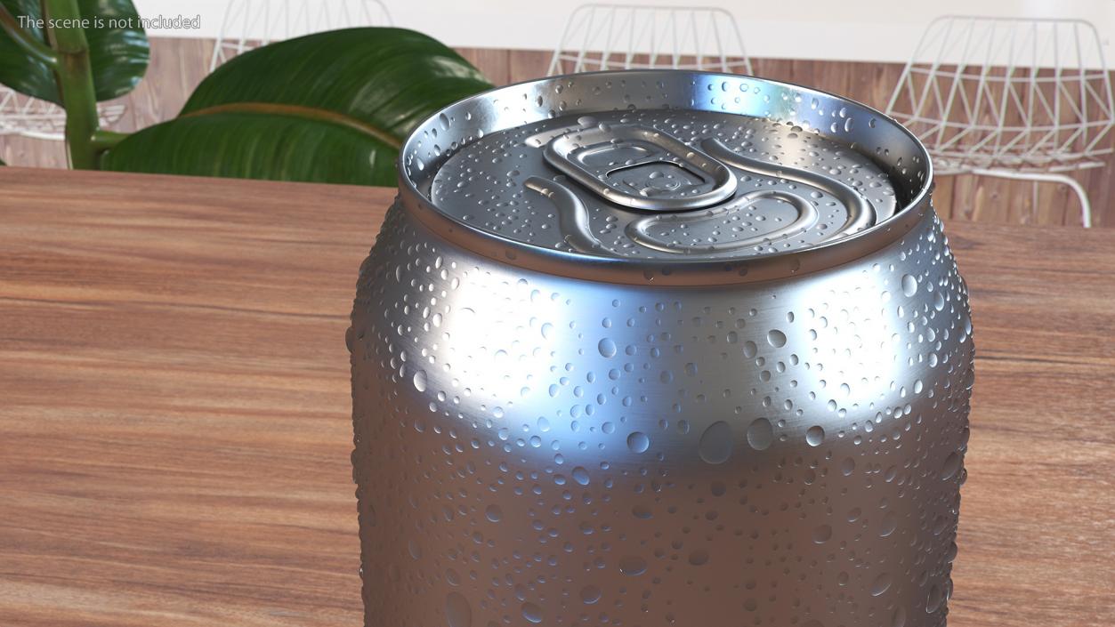 3D Soda Can with Droplets 330ml model