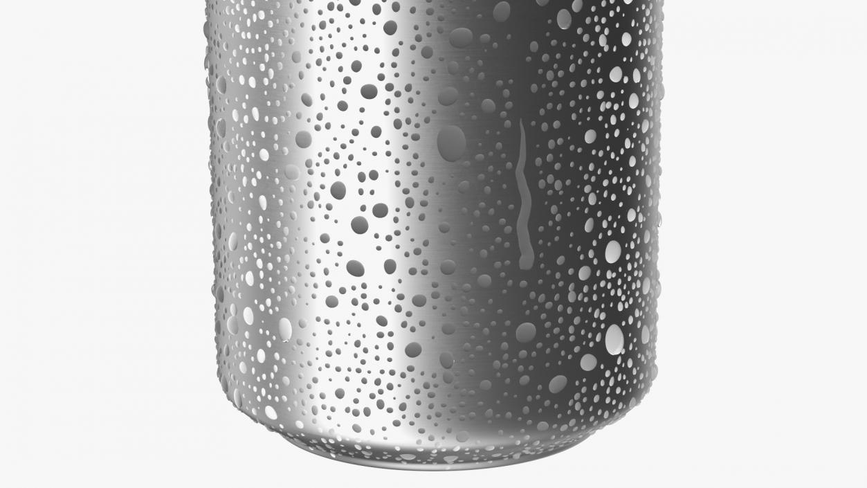 3D Soda Can with Droplets 330ml model