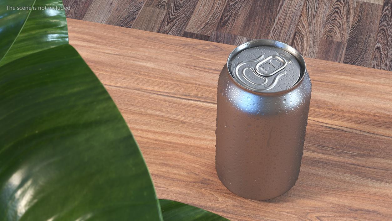 3D Soda Can with Droplets 330ml model