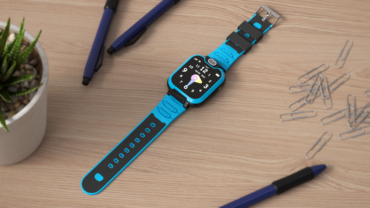 3D Kids Smart Watch Blue