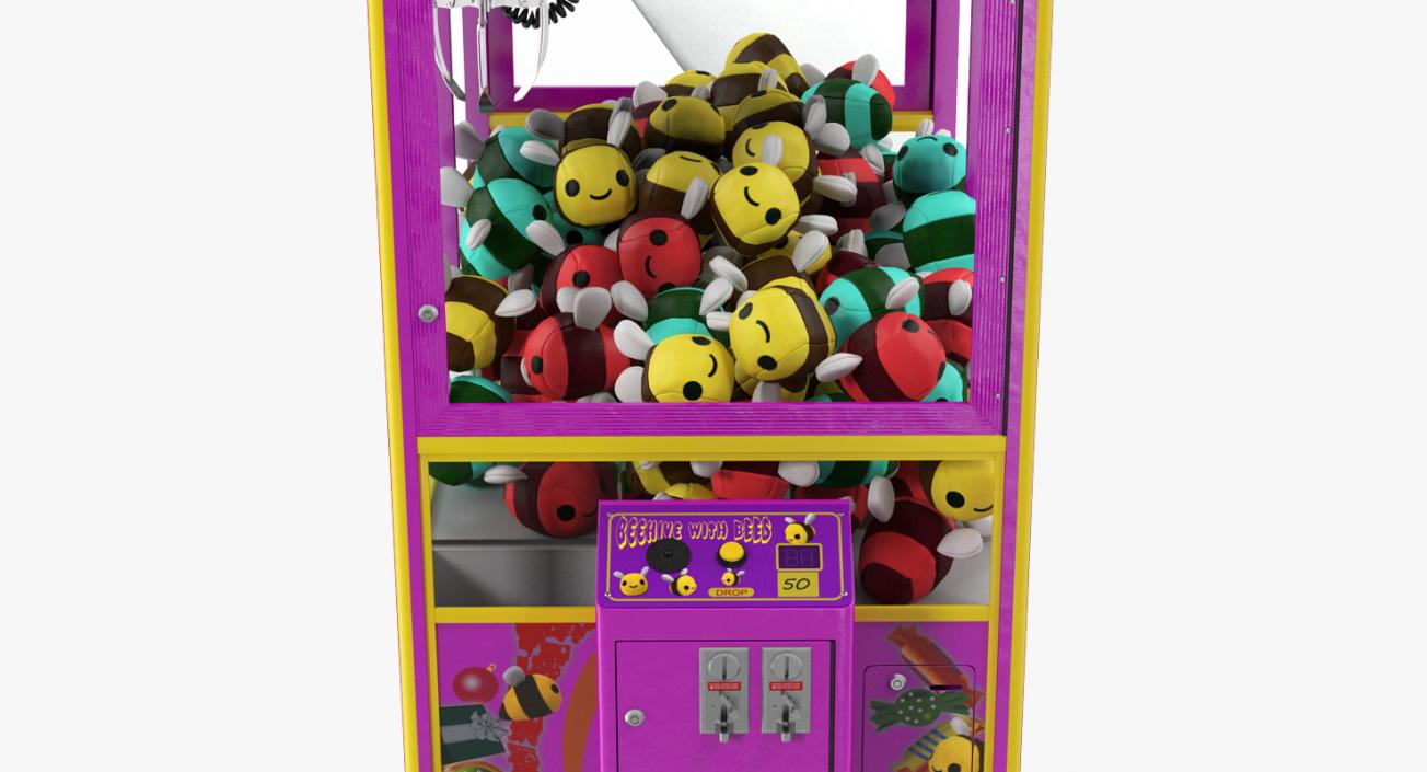 3D model Claw Vending Machine with Toys