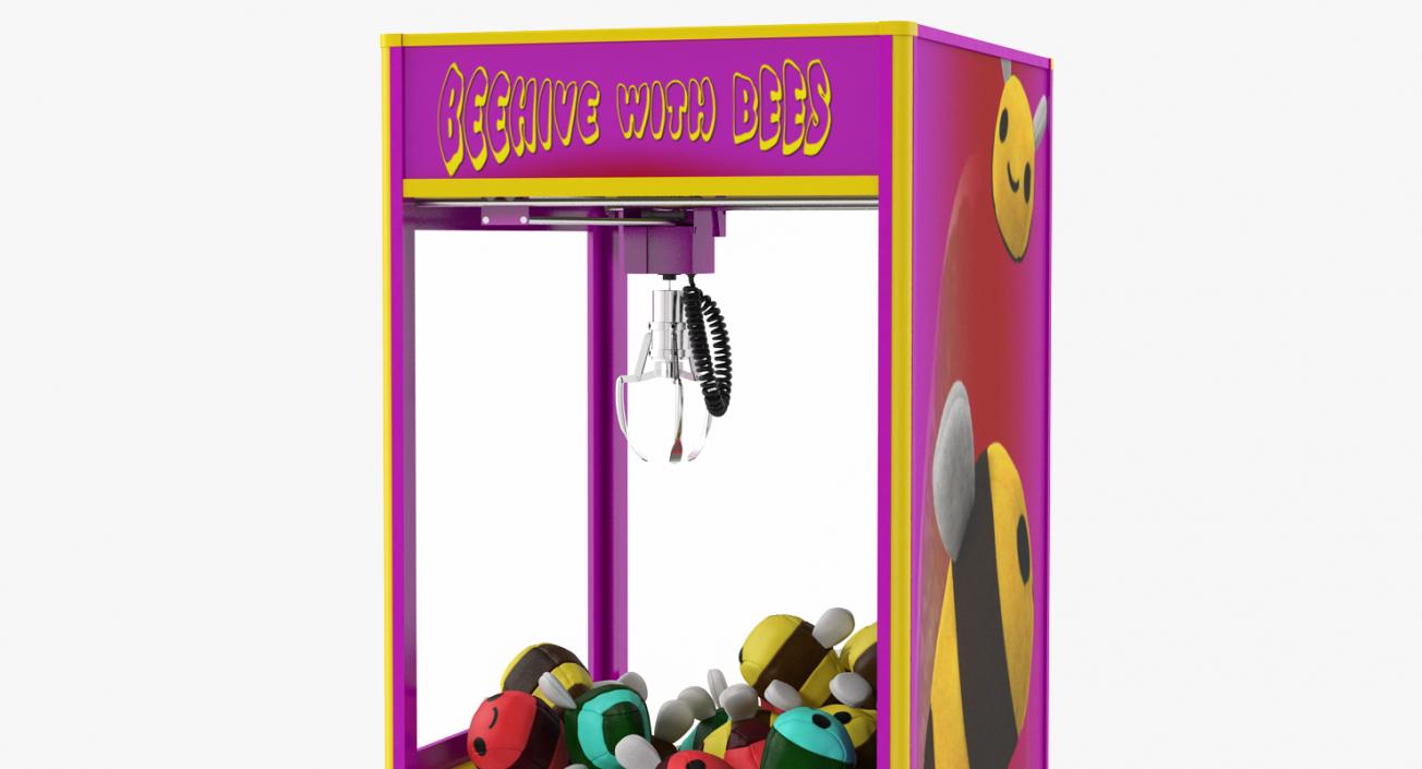 3D model Claw Vending Machine with Toys