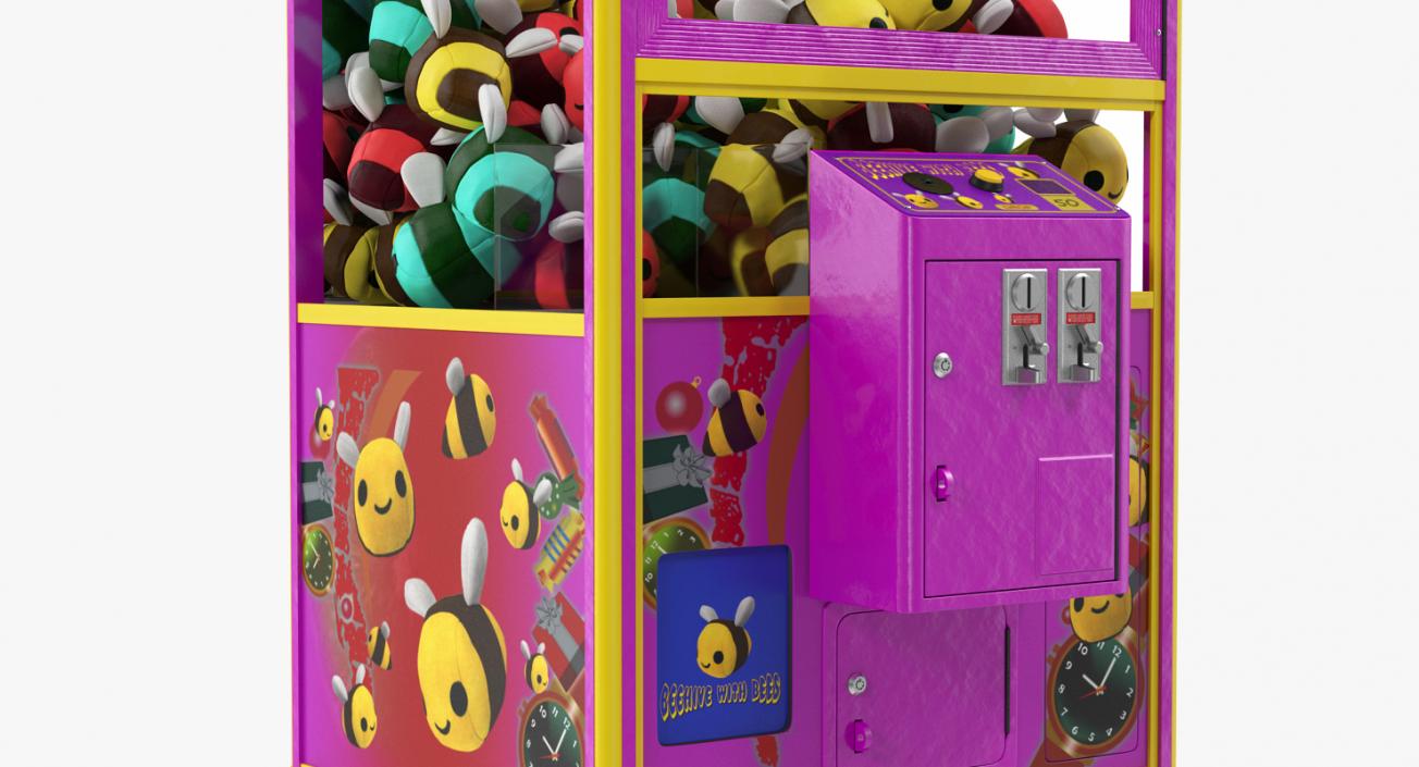 3D model Claw Vending Machine with Toys