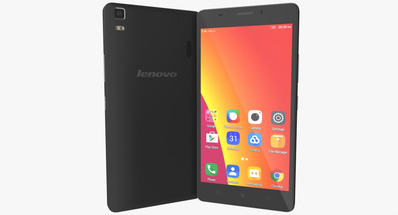 3D Lenovo A7000 Onyx Black model