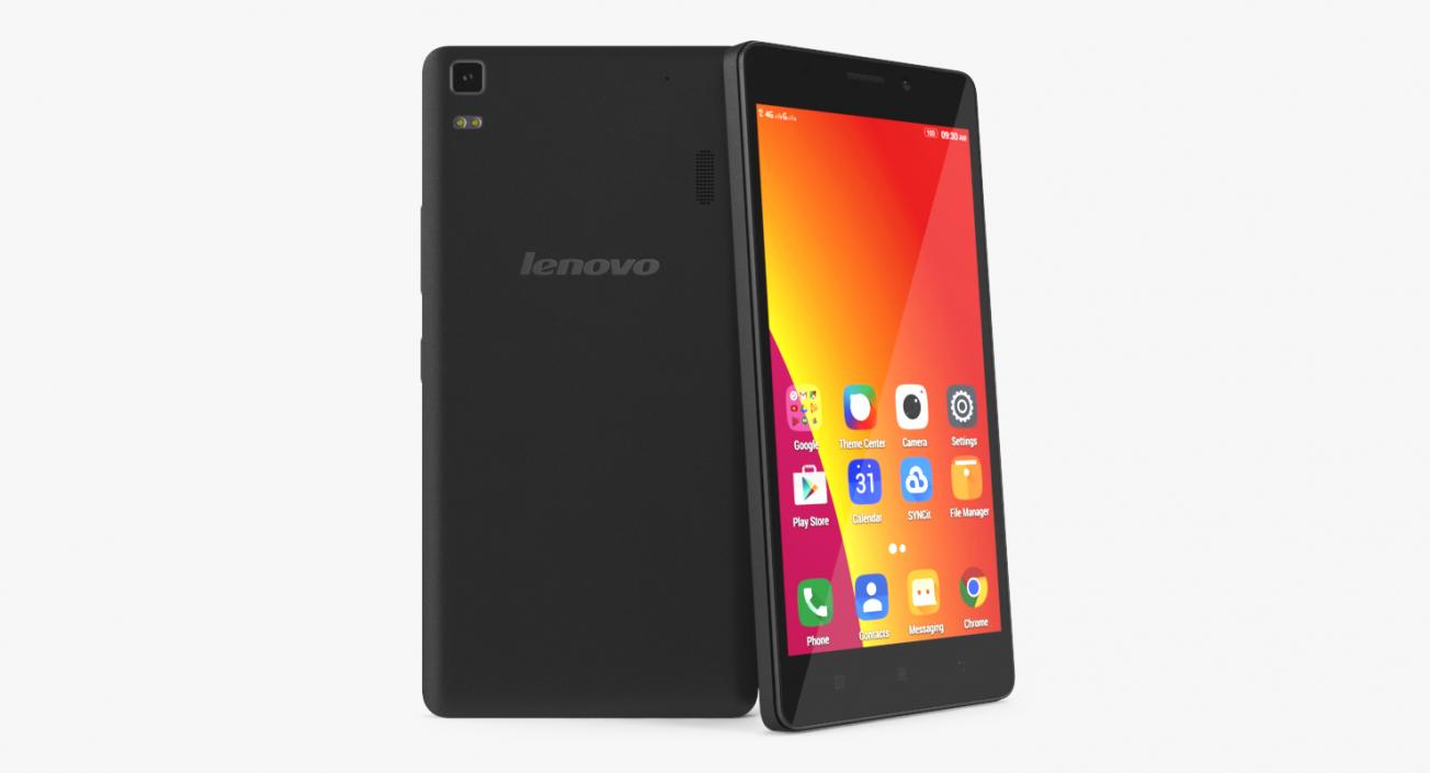 3D Lenovo A7000 Onyx Black model