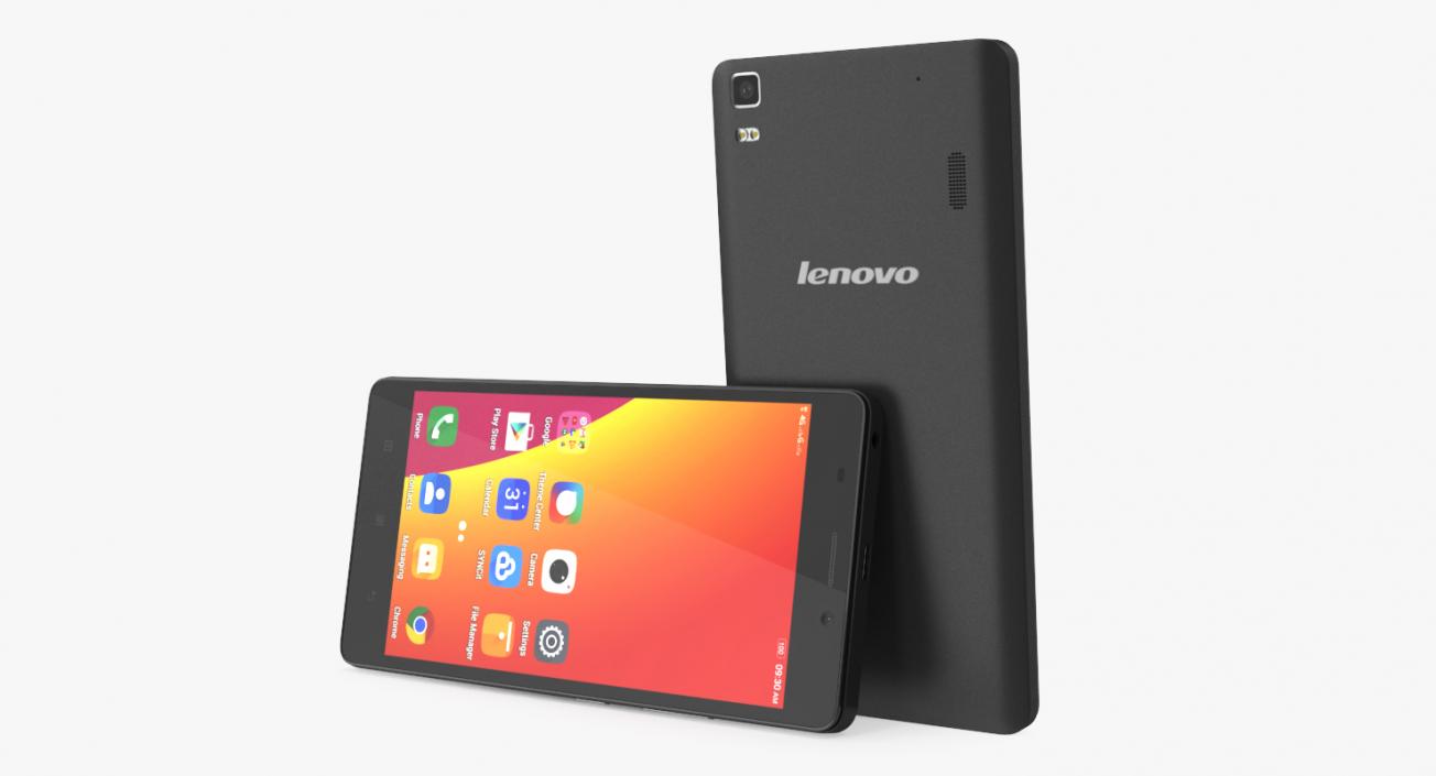 3D Lenovo A7000 Onyx Black model