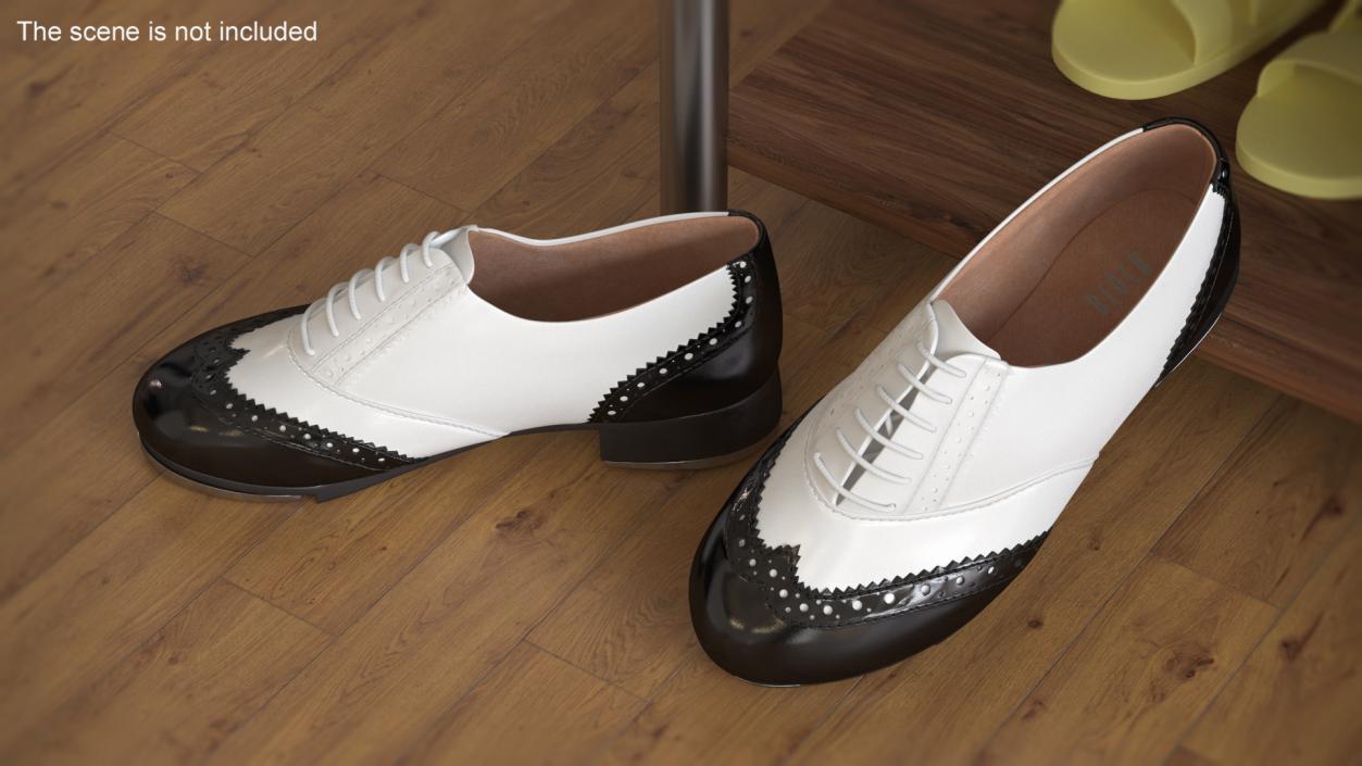 3D White Black Tap Shoes