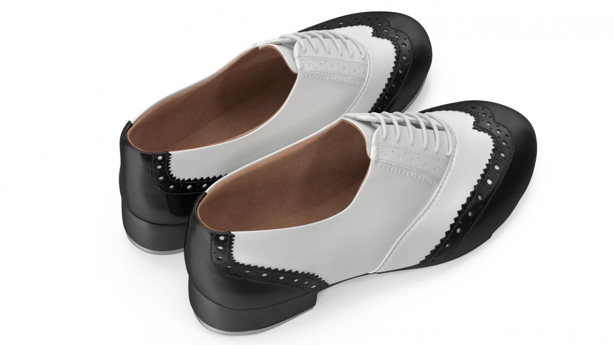 3D White Black Tap Shoes