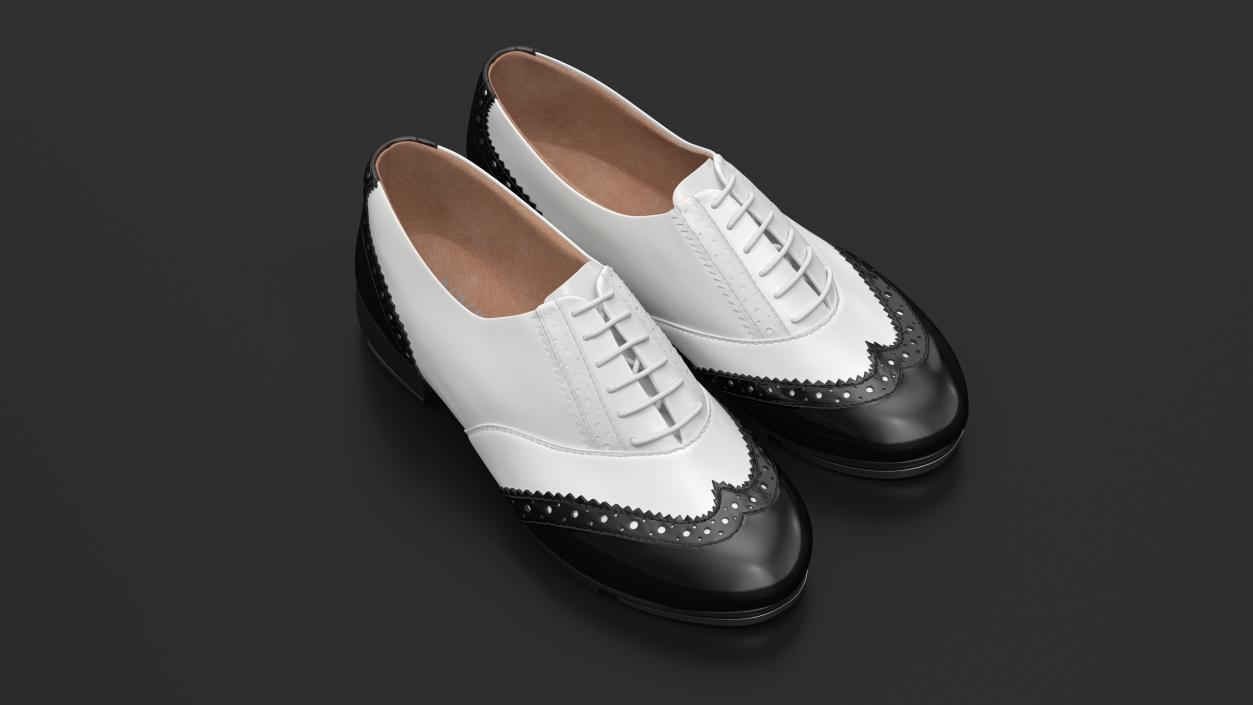 3D White Black Tap Shoes