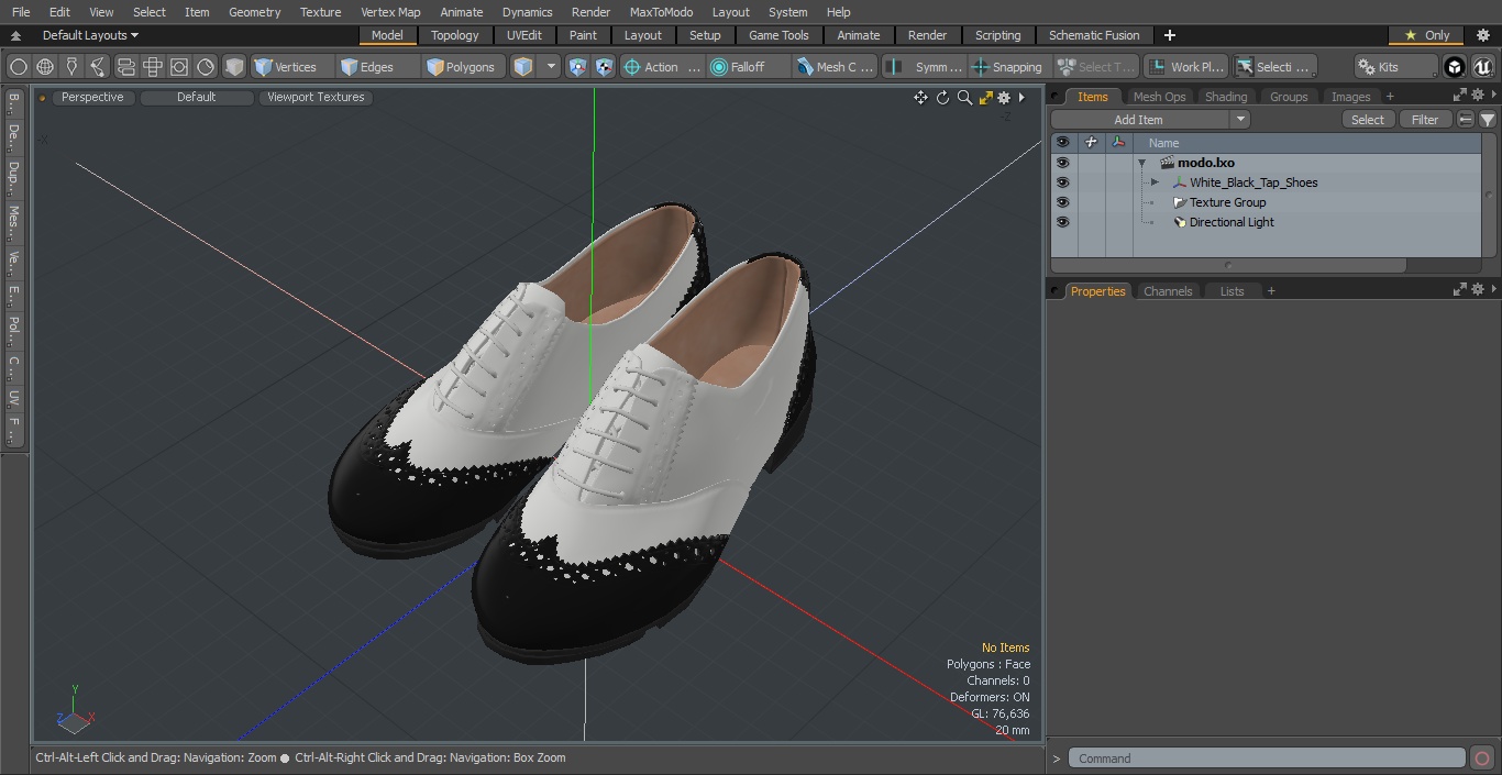 3D White Black Tap Shoes