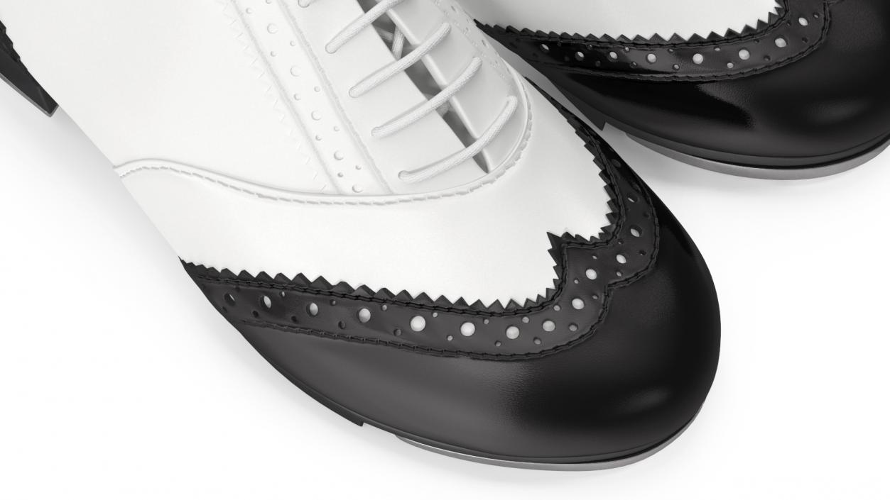 3D White Black Tap Shoes