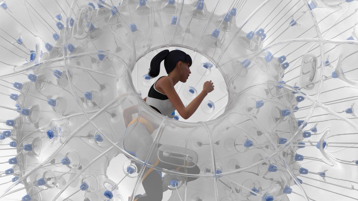 3D model Zorb Balloon with Athlete