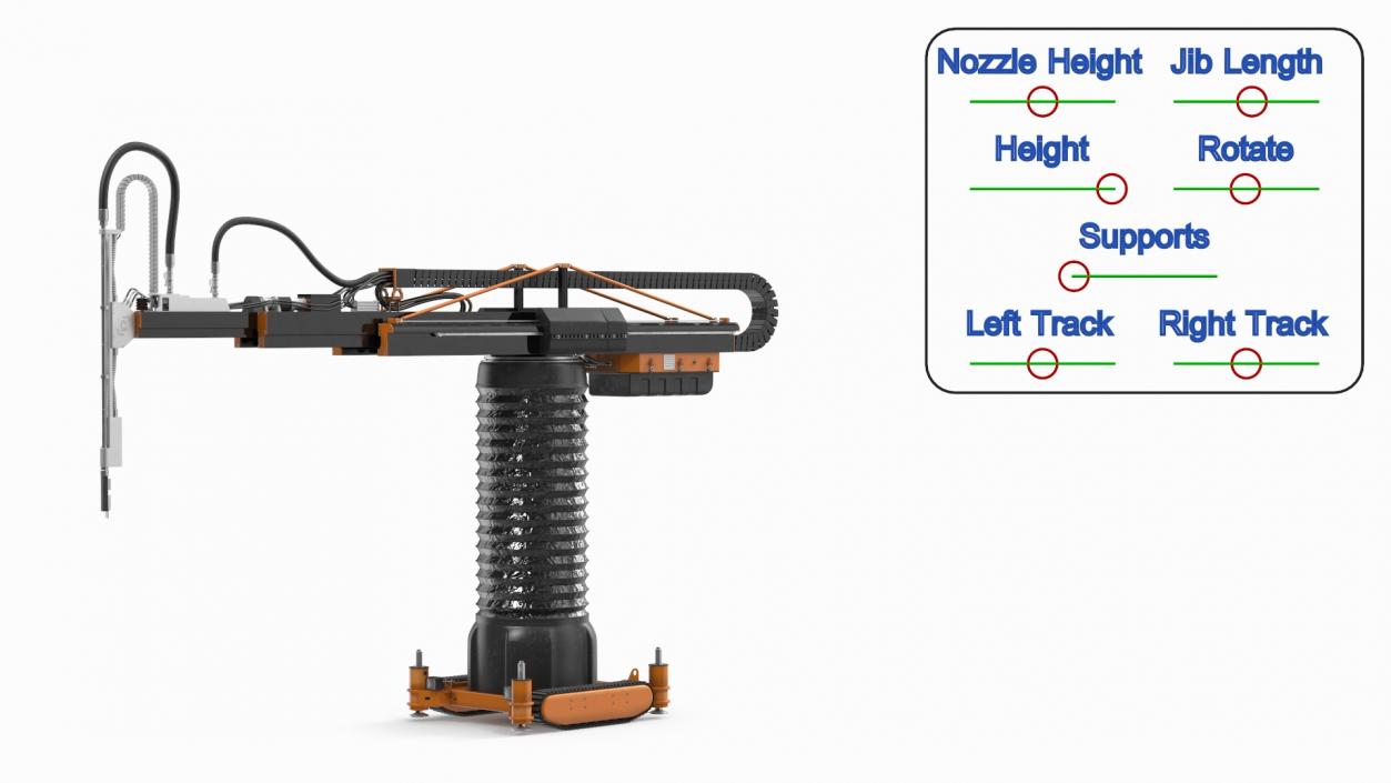 3D model Construction 3D Printer Rigged