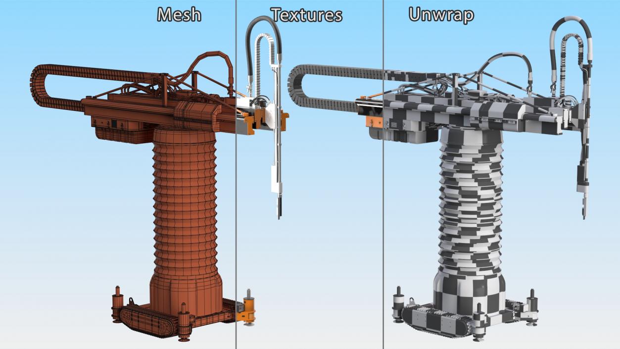 3D model Construction 3D Printer Rigged