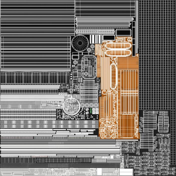 3D model Construction 3D Printer Rigged