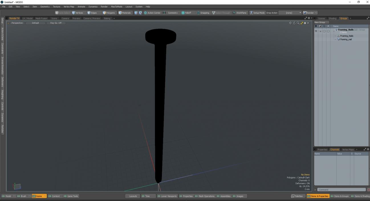 3D Framing Nails model