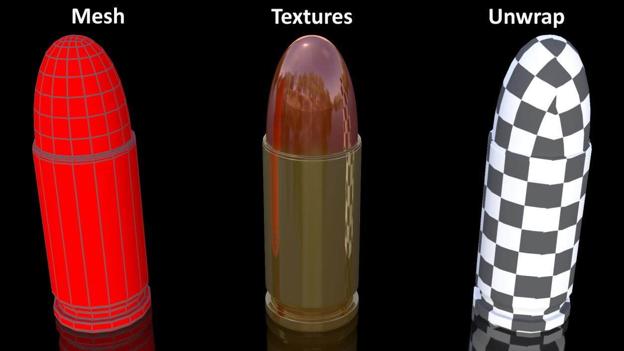 9mm Luger Ammo 3D model