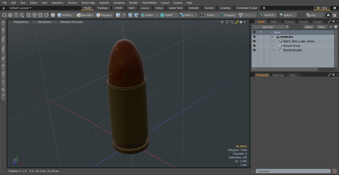 9mm Luger Ammo 3D model