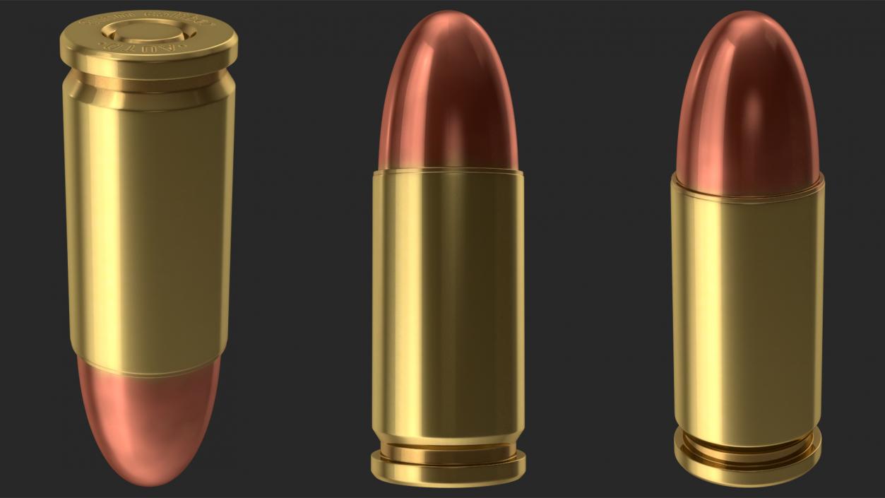 9mm Luger Ammo 3D model