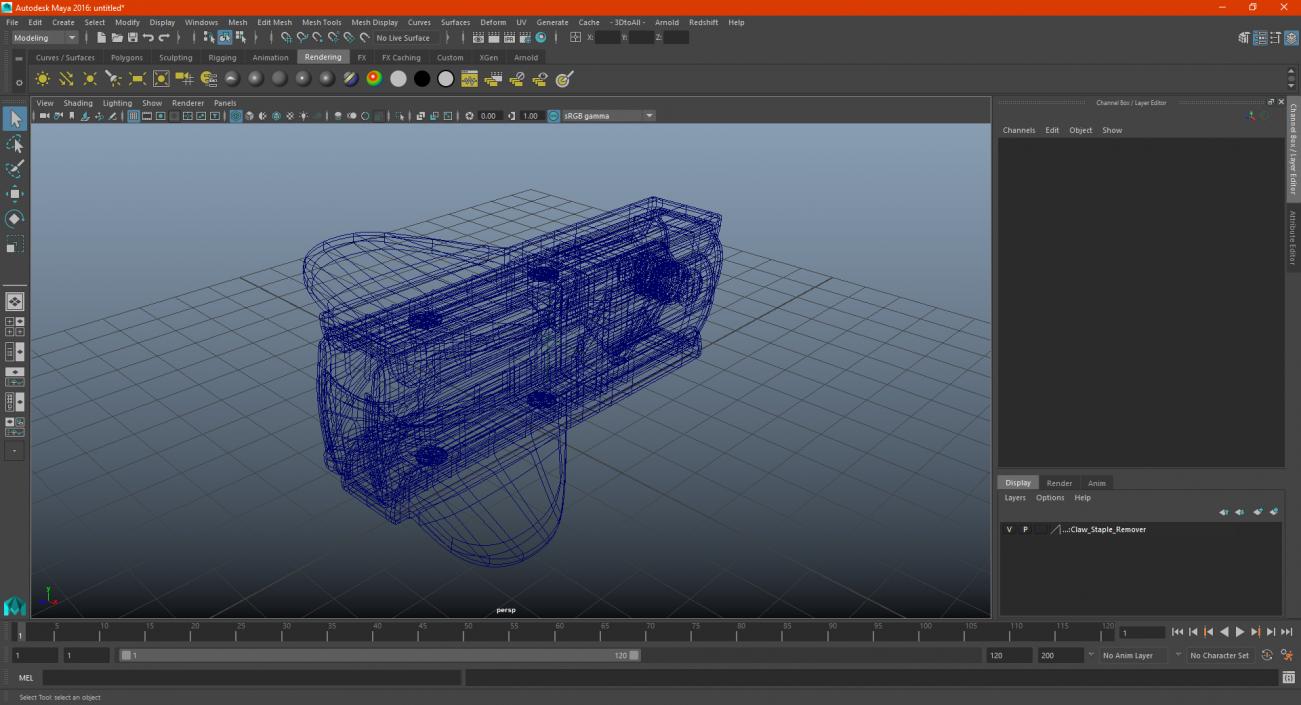 Claw Staple Remover 3D model