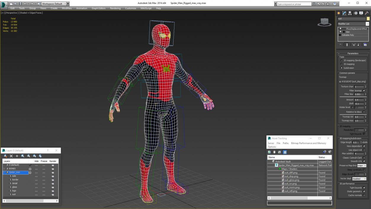 Spider Man Rigged 3D