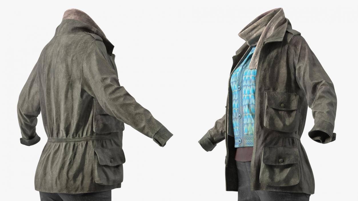 Clothes of a Homeless Woman 3D