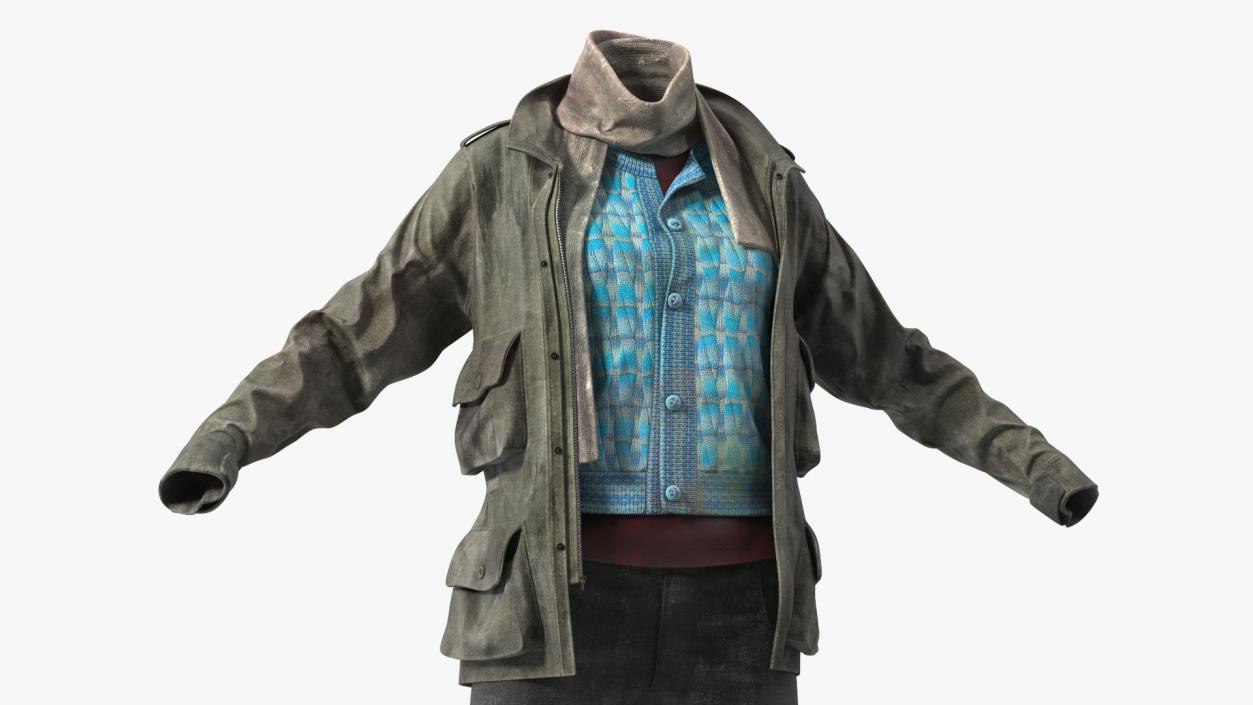 Clothes of a Homeless Woman 3D