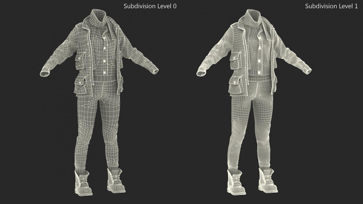 Clothes of a Homeless Woman 3D