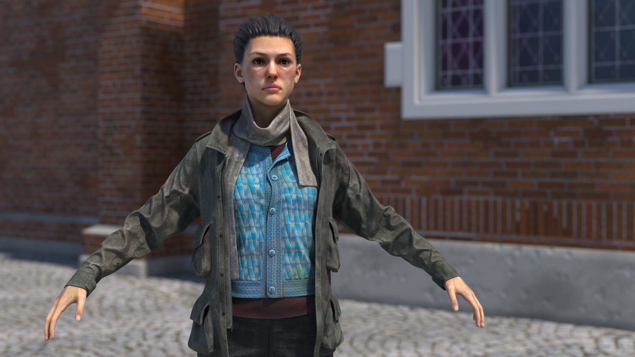 Clothes of a Homeless Woman 3D