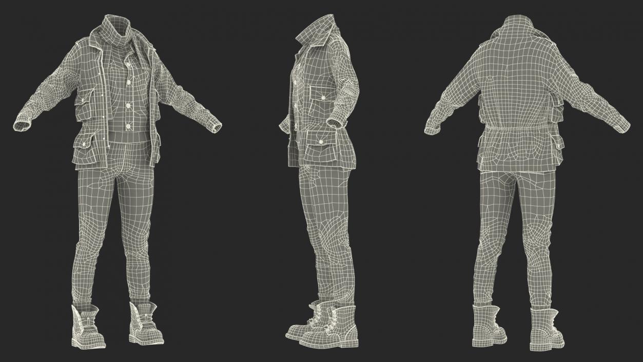 Clothes of a Homeless Woman 3D