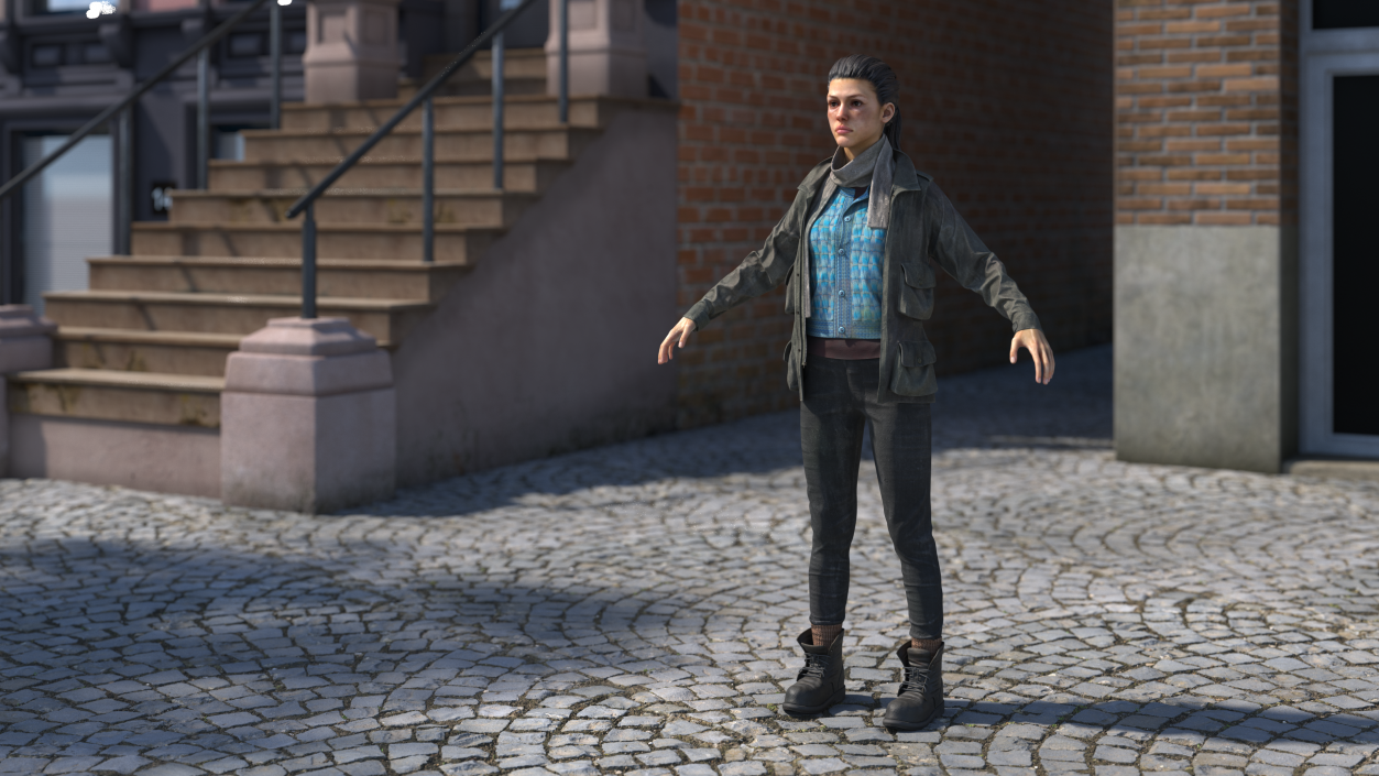 Clothes of a Homeless Woman 3D