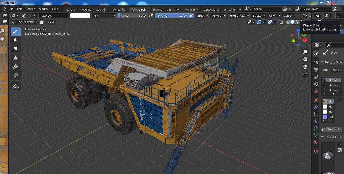 3D Belaz 75710 Haul Truck Dirty model