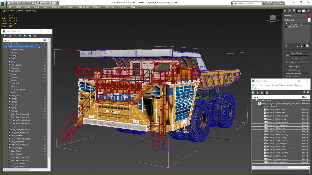 3D Belaz 75710 Haul Truck Dirty model