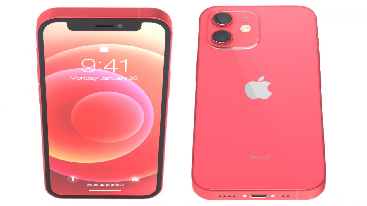 Apple iPhone 12 mini Product RED 3D