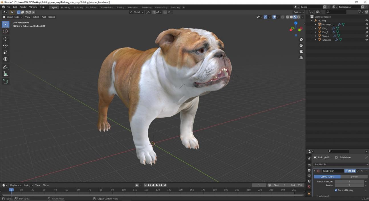 Bulldog 3D model