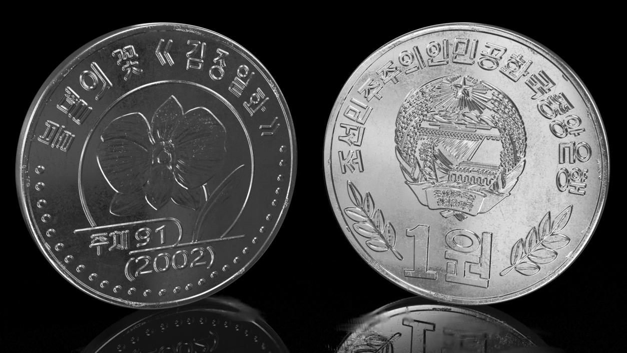 North Korea Chon Coin Collection 3 3D model