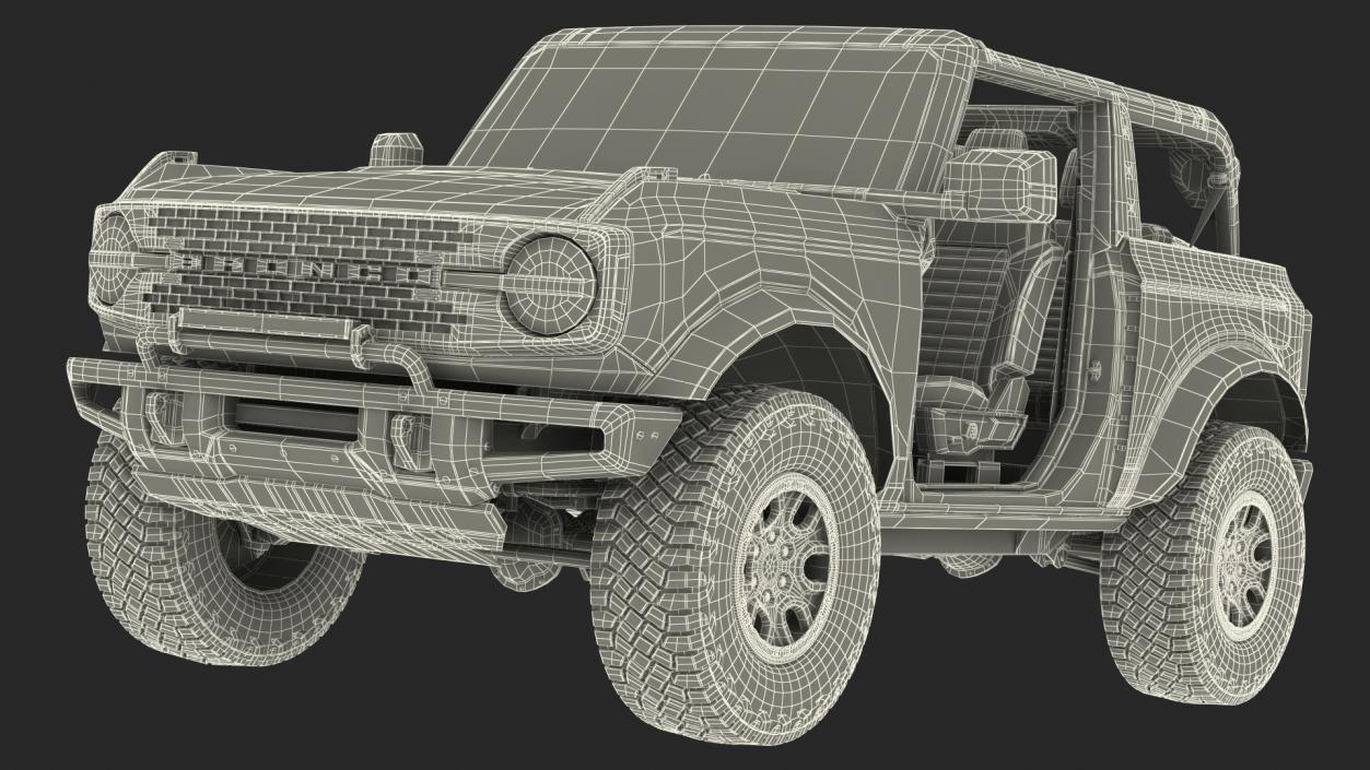 Ford Bronco 2021 Two Doors Removed 3D model