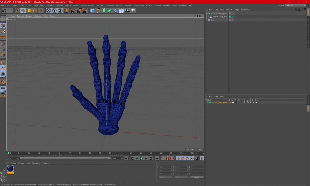 3D Robotic Arm Blue