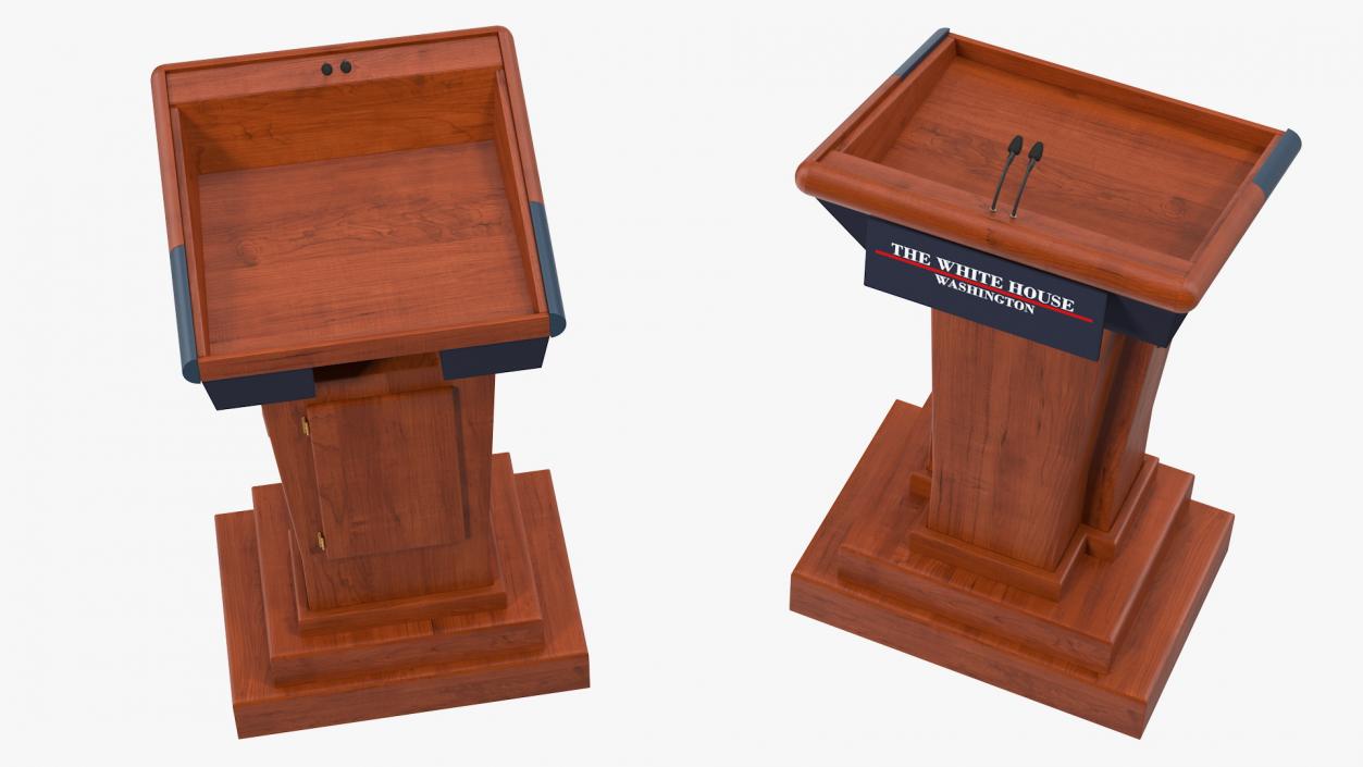 Speech Stand White House 3D model