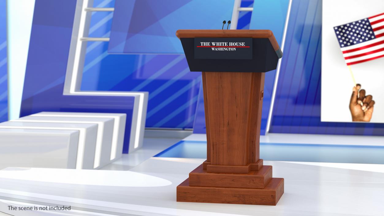 Speech Stand White House 3D model