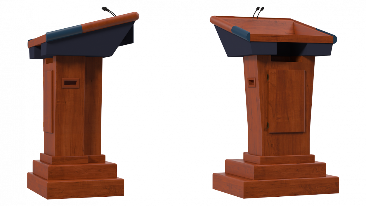 Speech Stand White House 3D model