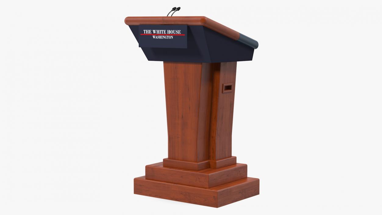 Speech Stand White House 3D model