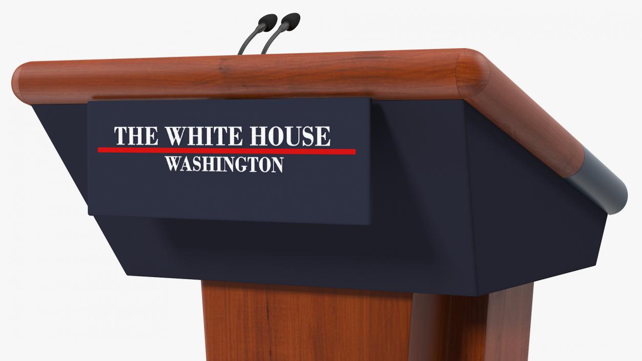 Speech Stand White House 3D model