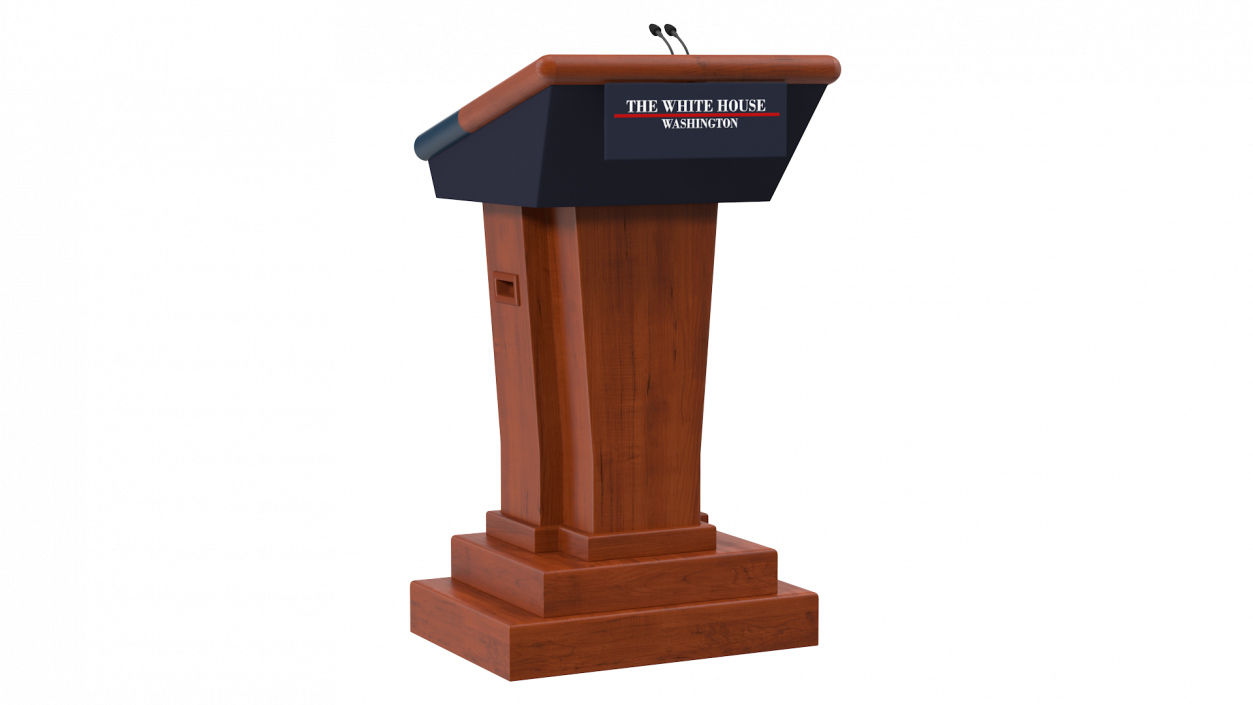 Speech Stand White House 3D model