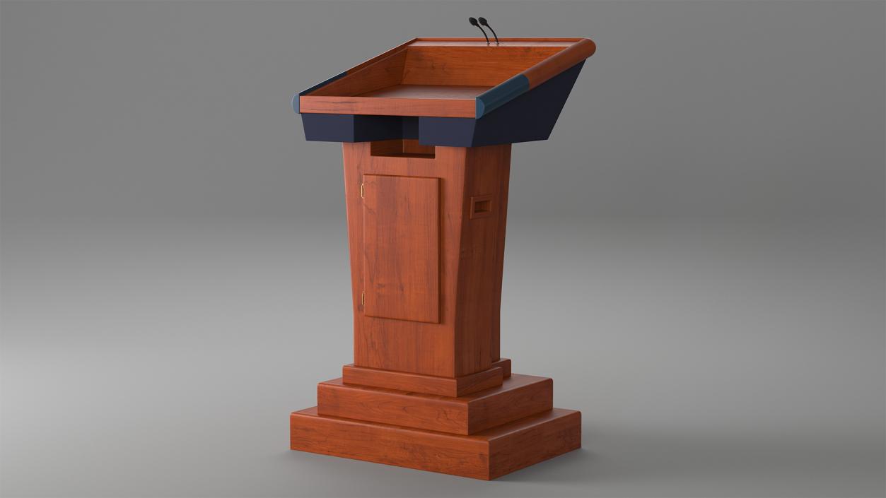 Speech Stand White House 3D model